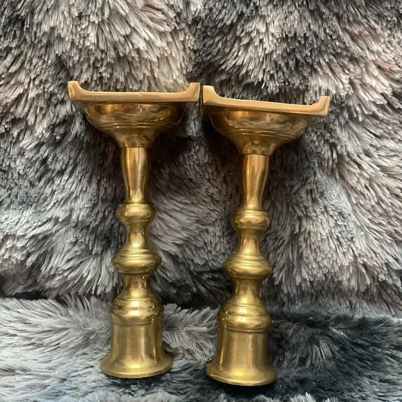 NIB Vintage Brass Candlestick 5” Candle Holders - Picture 8 of 16
